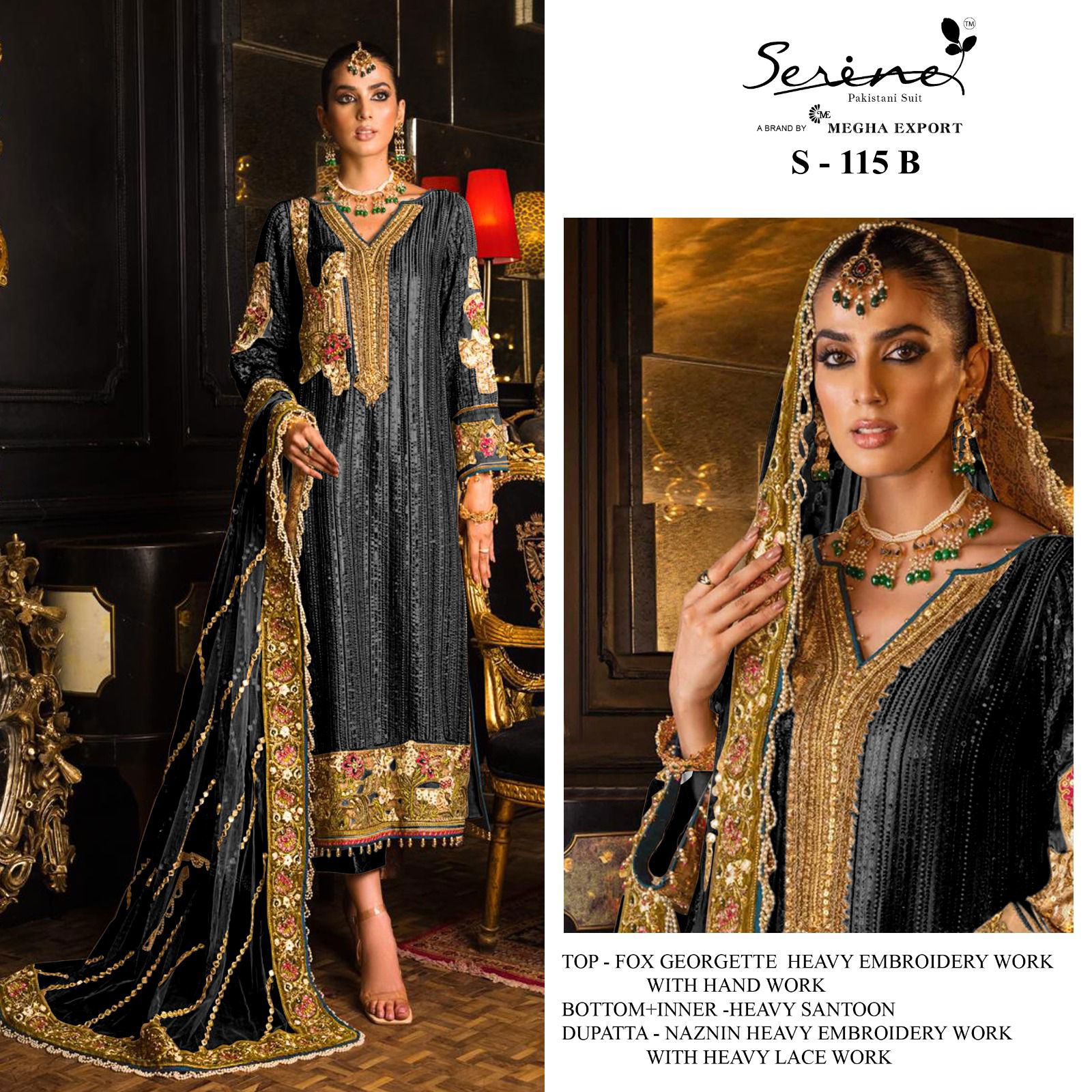 S 115 By Serine B C Designer Pakistani Suit Catalog
